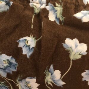 Floral Brown and Blue Skirt